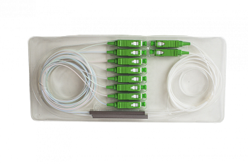 Сплиттер бескорпусный PLC 1/4 SC/APC (зеленый)