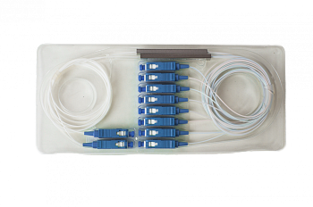 Сплиттер PLC 1x4 steel tube 0,9mm 1m G657 SC/UPC			