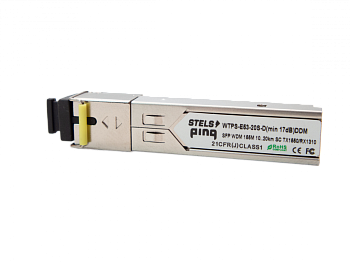 Модуль SFP STELS 155Mb/s, 20км, TX1310нм, RX1550нм, SC, DDM