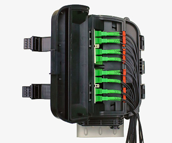 Кросс-муфта ОМТ-ПОН муфта универсальная абонентская с кабельным транзитом