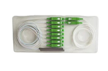 Сплиттер бескорпусный PLC 1/4 SC/APC (зеленый)